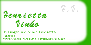 henrietta vinko business card