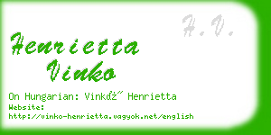 henrietta vinko business card